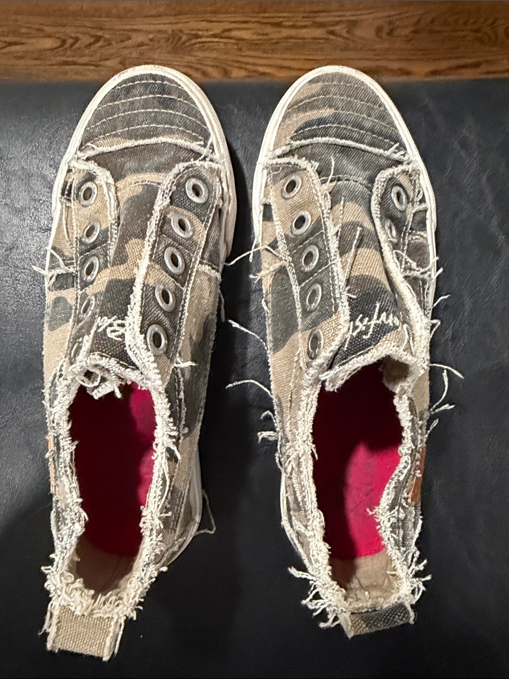 Blowfish Camo Slip-On Sneakers with Pink Insole